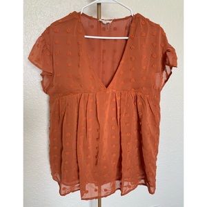 Babydoll Top in Rust
